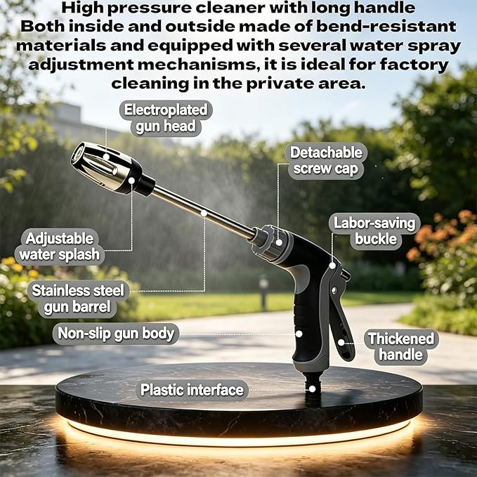 Aquoxis Pressure Washer, High Pressure Power Washer with Adjustable Nozzle, Universal Garden Hose Connection, Multi Spray Modes for Car Patio Outdoor Cleaning (A)