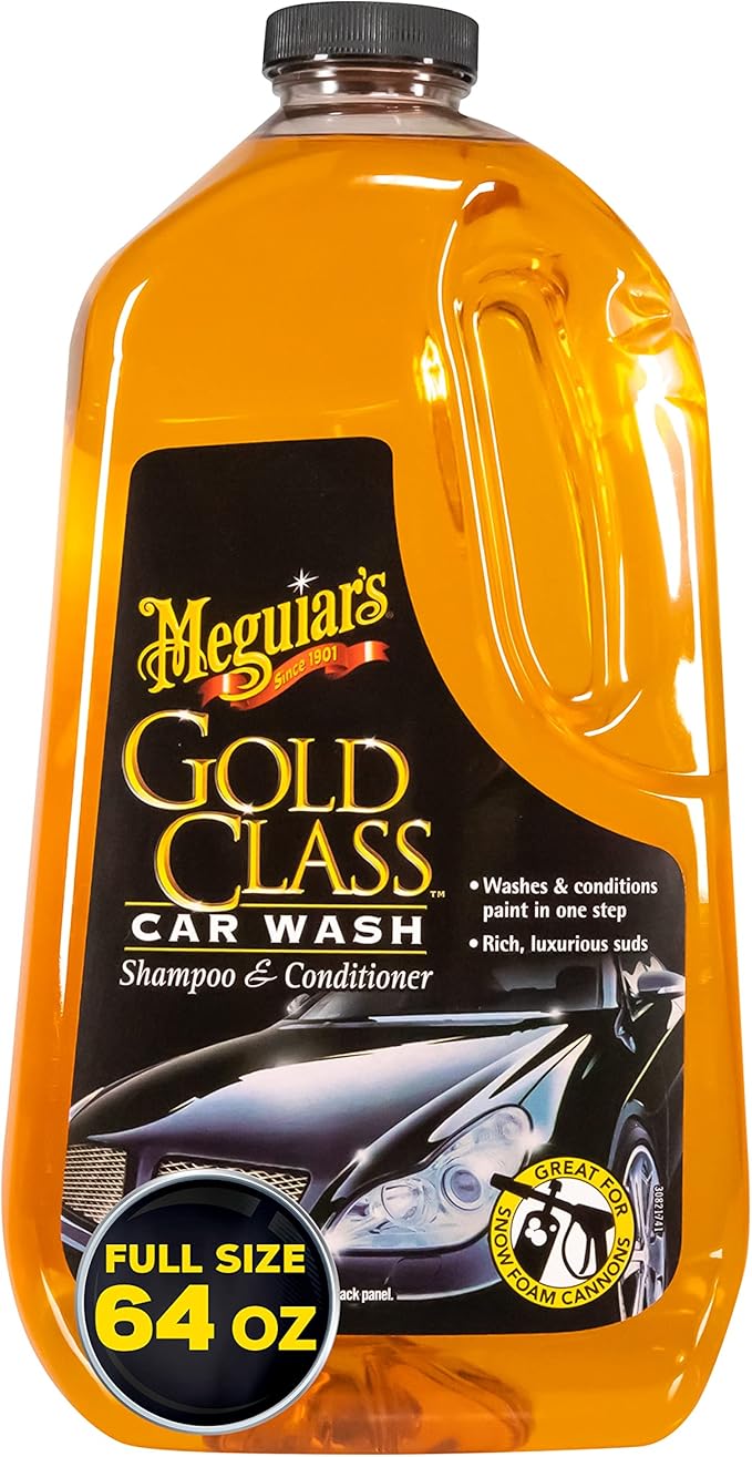 Greenworks 1600 PSI (1.2 GPM) Electric Pressure Washer & Meguiar’s Gold Class Car Wash - for Father's Day, Give The Gift of a Clean and Glossy Car - 64 Oz