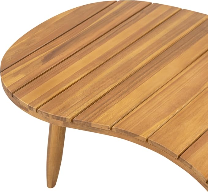 Christopher Knight Home Heidi Acacia Wood 5 Piece Patio Furniture Set 7-Seater Outdoor Loveseat, 3-Seater Sofa, Club Chairs and Coffee Table, Patio Conversation Set With Woven Rope Accents, Teak+Beige