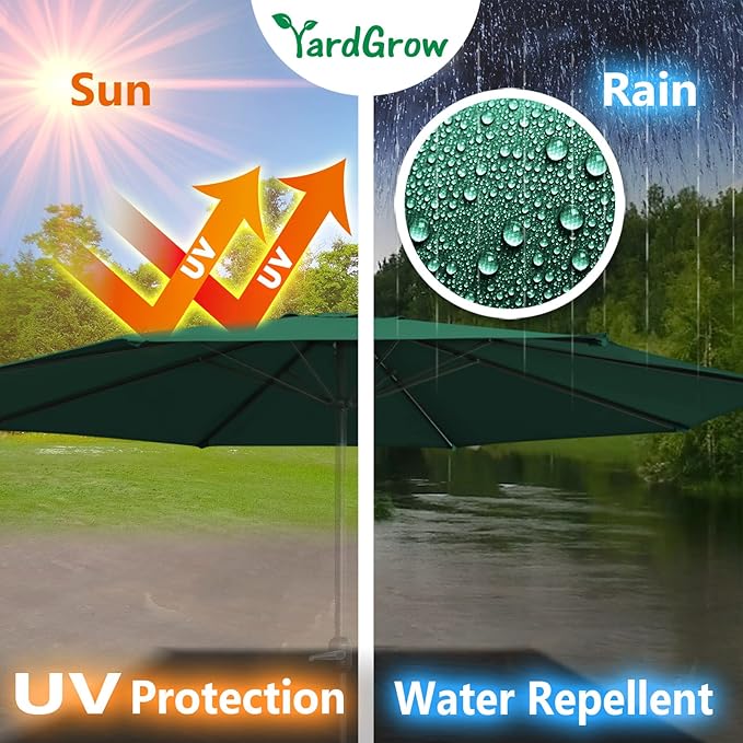 YardGrow 11.5ft 8 Ribs Umbrella Canopy Replacement for Patio Umbrella, Frame NOT Included, Umbrella Replacement Canopy ONLY