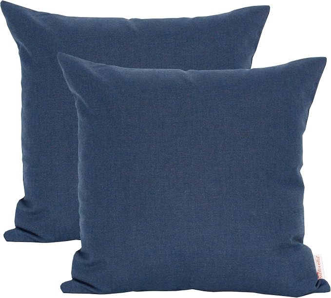 Outdoor/Indoor Sunbrella Throw Pillows Square Set of 2 Pieces 20 inch x 20 inch Cast Harbor - Cover Only, Insert Not Included