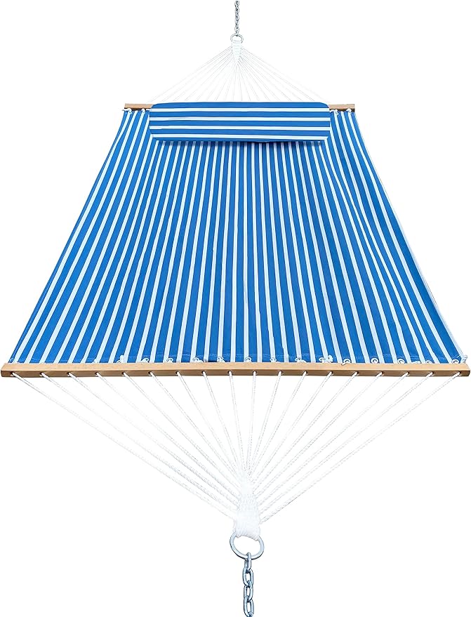 Classic All-Weather Outdoor Hammock with Pillow Sunbrella® Fabric Deluxe Size (Shore Regatta (#58032-0000))