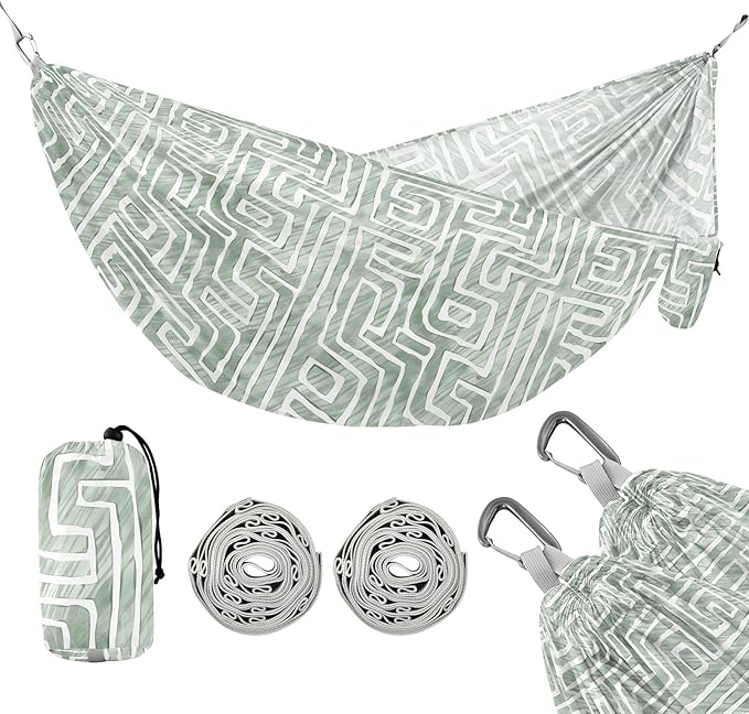 Camping Hammock Outdoor Hammocks for Outside Maze Beach Trees Portable Lightweight with Pockets Tree Straps Indoor