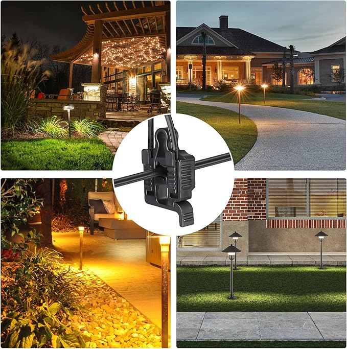 EDISHINE 6-Pack Low Voltage Wire Connector, Landscape Lighting Cable Connectors Waterproof for Landscape Lighting/Pathway Light/Spotlight, 10/12/14/16/18 Gauge Cables Compatible,UL Listed (6)