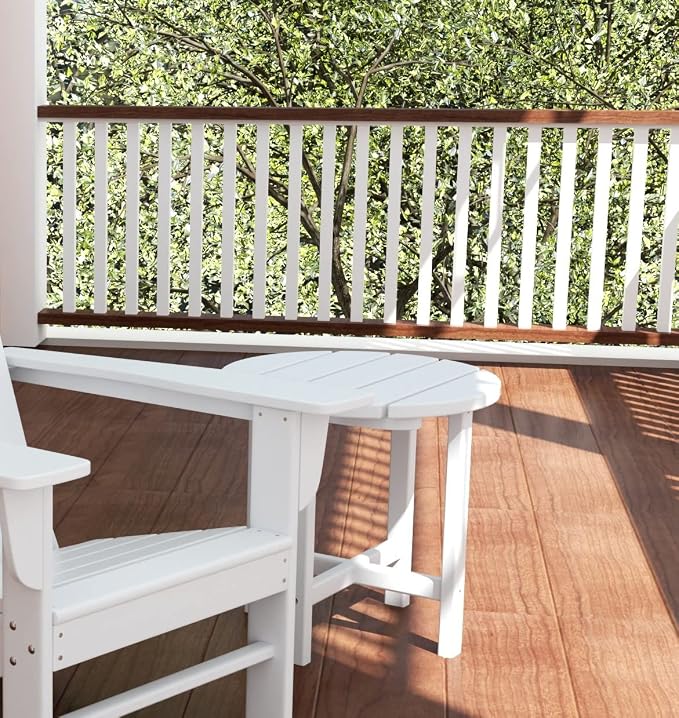 HDPE Altura Round 18" Side Table,White