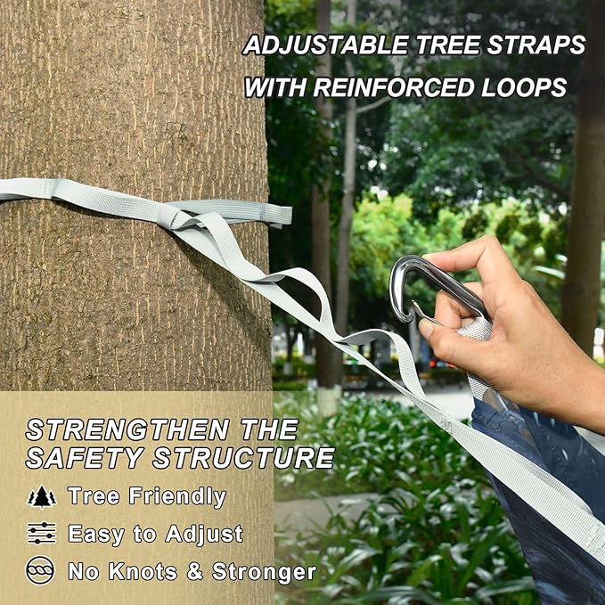 Game Anime Winter Playroom Outdoor Hammock with Tree Straps Hanging Hammock for Outside Beach Patio Garden