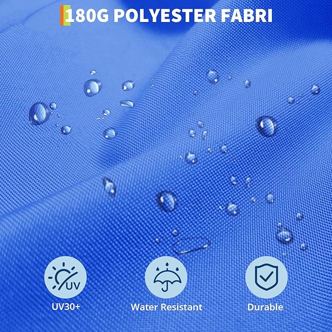 15FT Rectangular Patio Umbrella With Solar Lights & Base Included - Large Patio Umbrella With Crank Handle, UV Protection for Outdoor Market, Lawn, Backyard, Pool