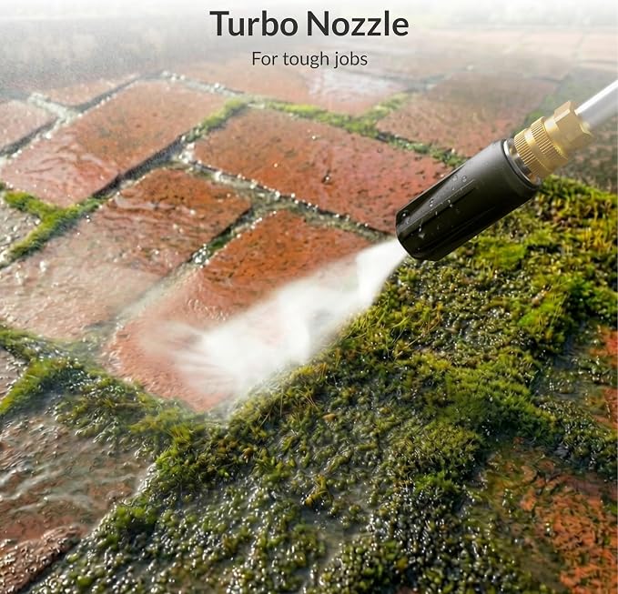 Giraffe Tools Crossfalls Retractable Pressure Washer Max, 3000PSI, 1.45GPM, 1800W Induction Motor, Wall Mounted Electric Power Washer with 50ft Pressure Hose, 4-Nozzles, Foam Cannon, Automatic Rewind