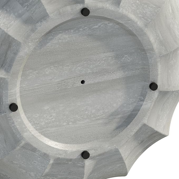 35.43" Round Outdoor Coffee Table, Durable MgO Cement Design – Waterproof for Patio, Garden & Living Room, Stylish & Low-Maintenance (Marble white-11-35.43")