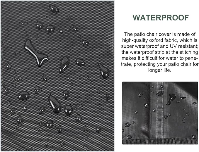 MaWGcowerd Patio Furniture Cover-420D Oxford Cloth Sofa Table Chair Waterproof Cover, 4 Piece Set of Outdoor Garden Patio Furniture Waterproof Dustproof Sunscreen Cover