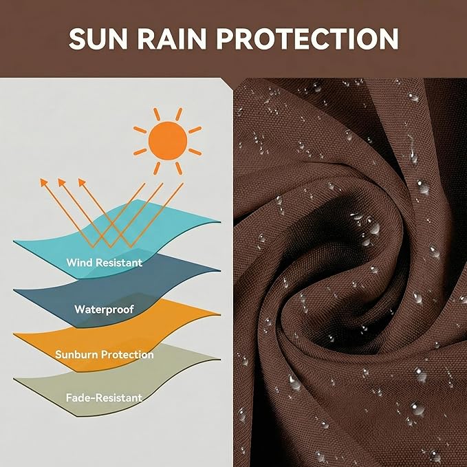 15×15ft Outdoor Patio Umbrella, Double Sided Market Rectangle Umbrella with Crank Handle, Large Sun Shade for Outside Deck, Backyard, Garden