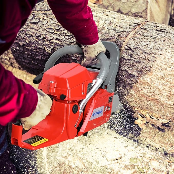 62CC Gas Chainsaw, 20 Inch Power Chain Saw, 2-Cycle Handed Petrol Chainsaws Gasoline Chainsaws Garden Tool for Cutting Trees, Wood, Outdoor Home Garden and Farm Use