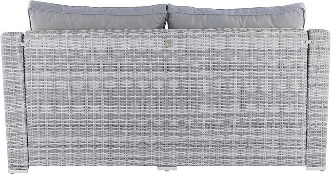 Elle Decor Vallauris Patio Outdoor Furniture Collection, Premium All Weather Wicker, Sofa, Gray