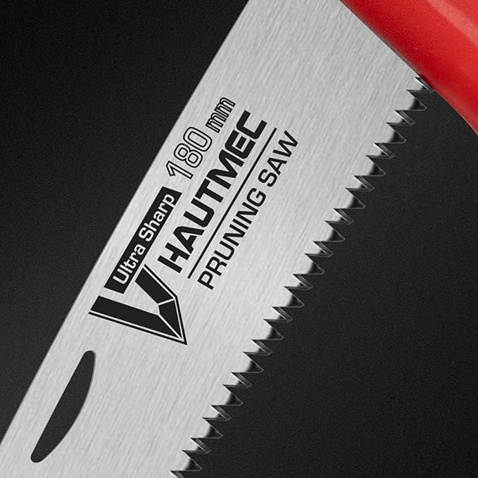 HAUTMEC 7 inch Folding Pruning Saw, Small Hand Saws for Tree Trimming with SK5 Blade & Triple-Cut Teeth, Wood Cutting, Camping, Pocket & Bushcraft