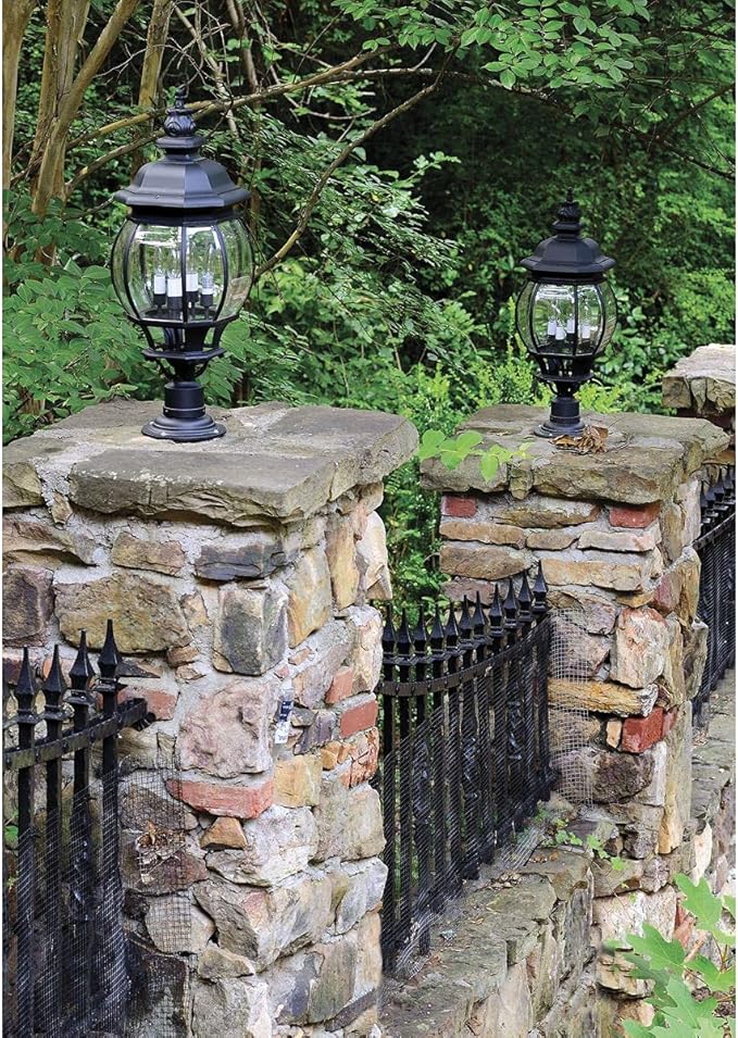 Progress Lighting P8726-31 Cast Aluminum for Mounting Post Lanterns Except P5404, P5467 on Pedestals or Walls, Black