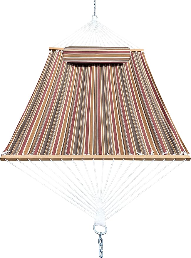 All-Weather Classic Outdoor Hammock with Pillow Deluxe Size Sunbrella® Fabric (Brannon Redwood (#5612-0000))