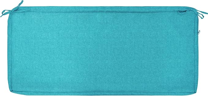 FUNHOME Outdoor Cushion Covers,42" x 18" x 3", No Insert! Patio Cushion Covers,Water Resistant Patio Bench Loveseat Cushion Covers 1 Pack, Aqua Blue(Covers ONLY)