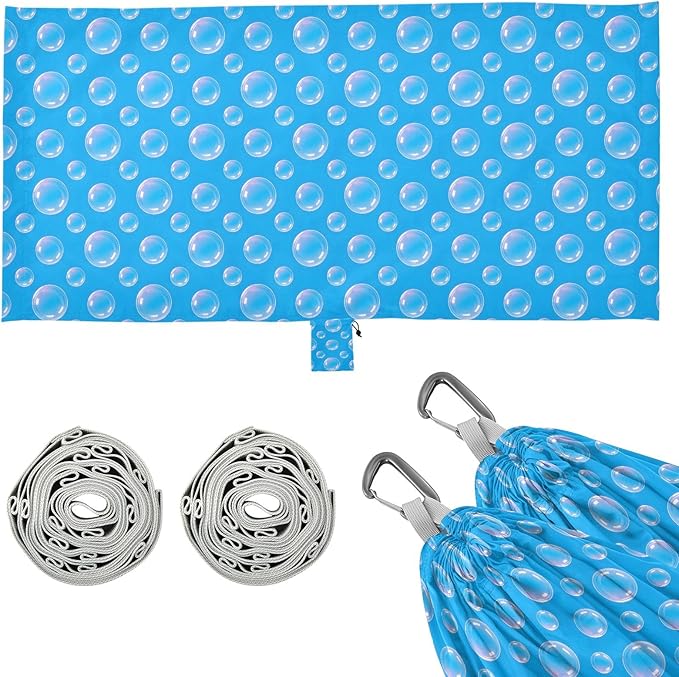 Camping Hammock Outdoor Hammocks for Outside Bubble Blue Beach Trees Portable Lightweight with Pockets Tree Straps Indoor