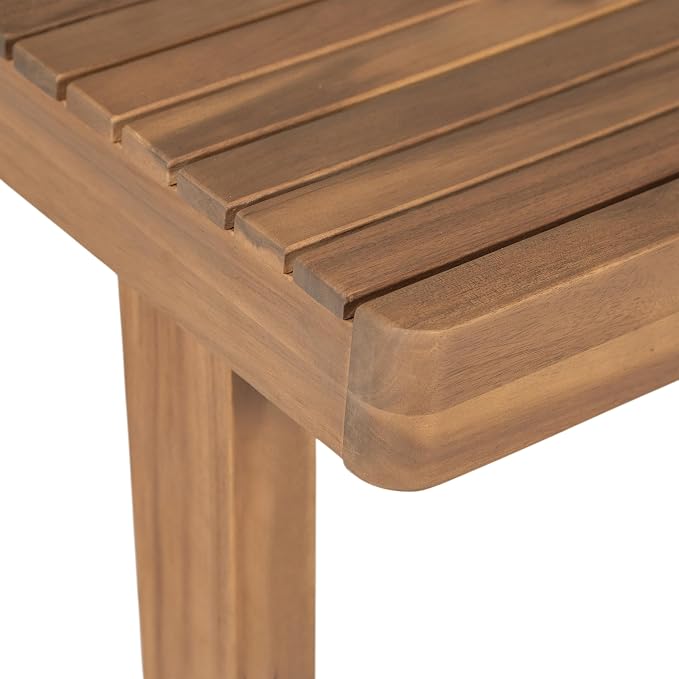 Merax 69" Acacia Wood Outdoor Dining Table with Slatted Top for Patio & Garden Gatherings, 300 lbs Weight Capacity, Brown