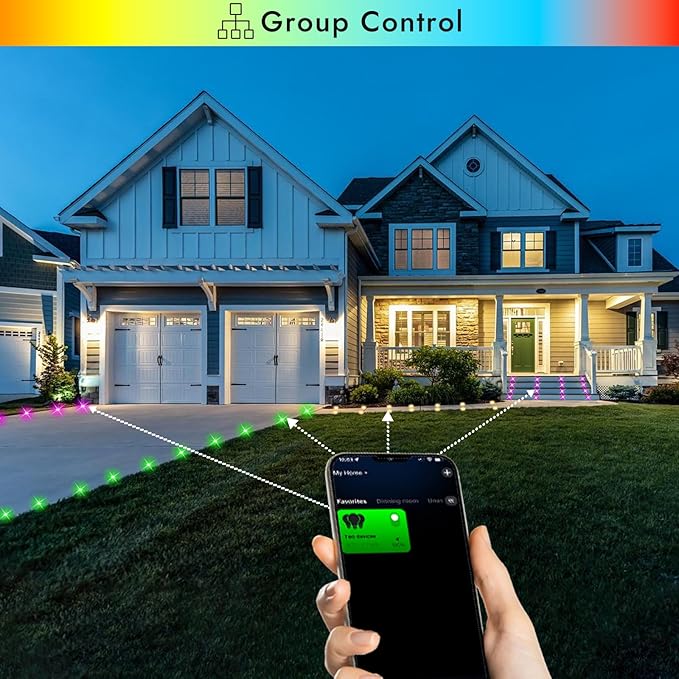 LED Deck Lights Kit, 20pcs Φ1.22 Smart WiFi Control Low Voltage RGBW Recessed LED Lighting, Waterproof Deck Stair Lights for Yard Garden Stair Patio Pool