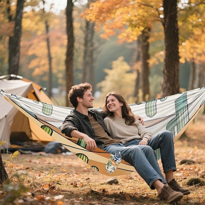 Desert Cactus Scene Hammocks for Camping with Portabl Carry Bag Hanging Hammock Outside Beach Patio Garden