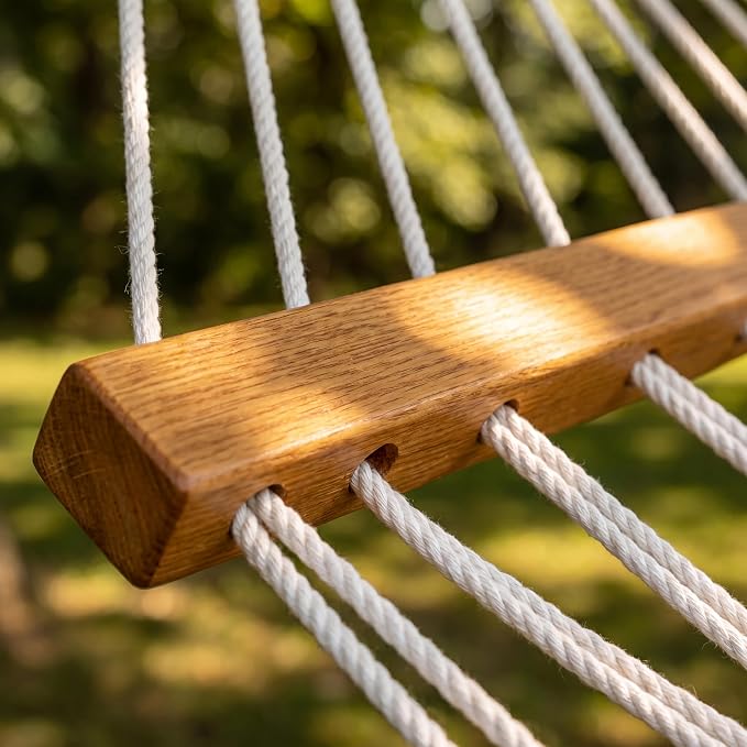Hammock with Spreader Bar, Pillow & Chains, 450 lbs Capacity, Weather Resistant, for Patio, Backyard, Beach, Outdoor