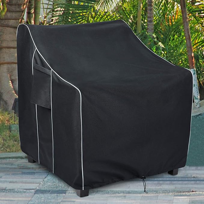 FORSPARK Patio Chair Cover 2 Pack - Heavy Duty Waterproof Outdoor Furniture Covers, Fits 36W x 37D x 36H Inches