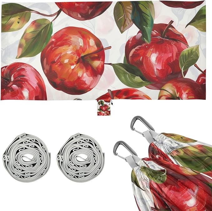 Oil Painting Feeling Red Fruit 330lb Capacity Hammocks Portable Hammock for Outside Patio Garden hamaca de Algodon para Jardin