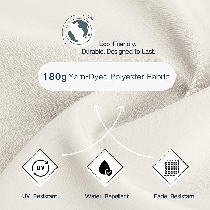 10FT Patio Umbrella 3 Tiers Outdoor Market Umbrella w/Push Button Tilt, Crank, UV and Waterproof Table Umbrella for Garden, Pool, Backyard, Deck, Lawn, Creamy White