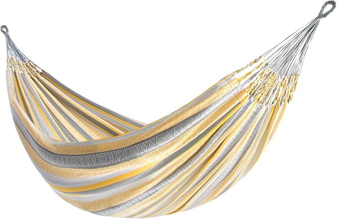 Vivere Latin Hammock Collection – Vibrant 100% Cotton Double Hammock, Supports 2 Adults - 450 lb Capacity (Solis)