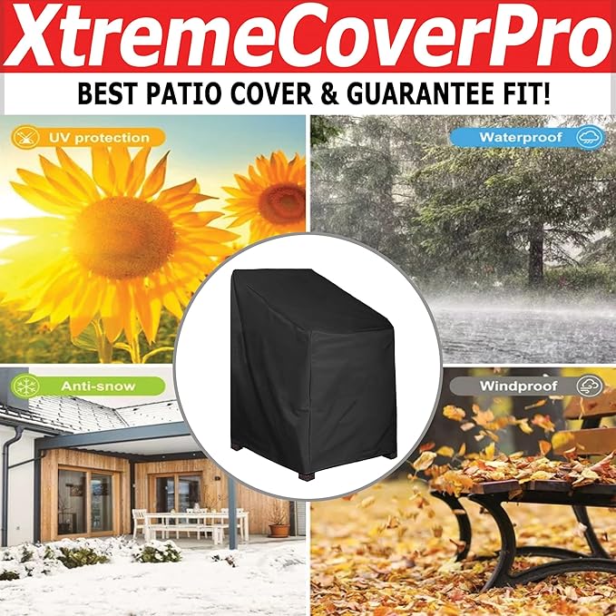 36x30x52 UV-proof Waterproof Furniture Patio Cover 36D x 30W x 52H breathable dust proof sofa table chair storage bar high chair color black sectional armless 36 inches 30 inches 52 inches