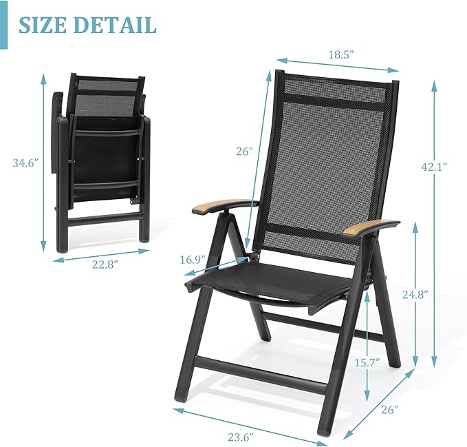 Outdoor Dining Set for 6, 70 Inch Outdoor Patio Table and Chairs Set with Waterproof, Patio Dining Sets for 6 with Armrest Chairs, All Weather Furniture for Patio Backyard Deck