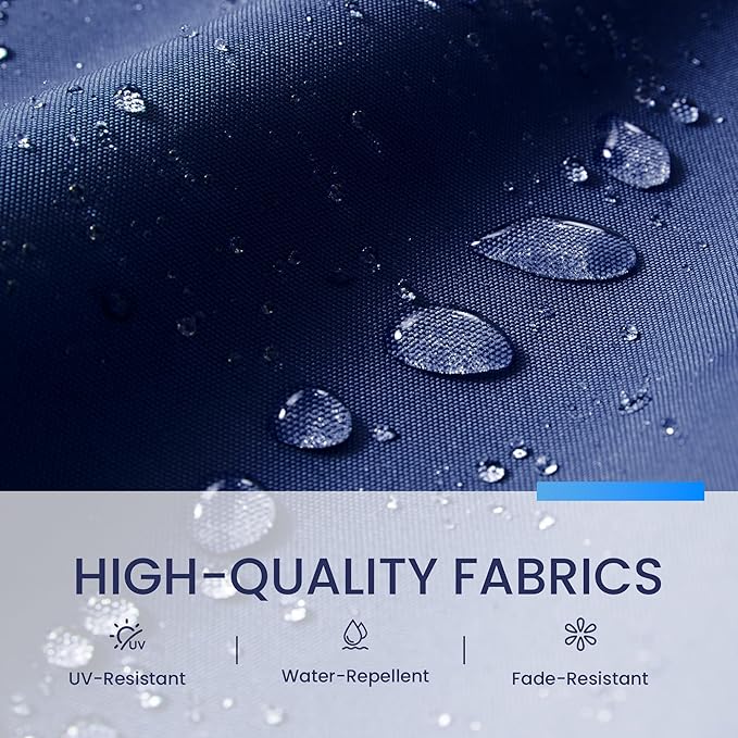 10x10 FT Cantilever Patio Umbrella with Led Lights Double Top Outdoor Square Large Heavy Duty Aluminum Offset Umbrellas with 7 Level Tilt 360-degree Rotation for Pool Garden Deck, Navy