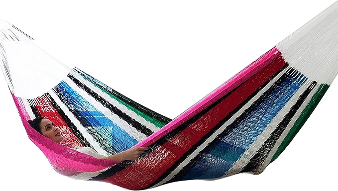 Traditional Mayan Hammock -Sarape Hammock (Small) - Thick Nylon Thread