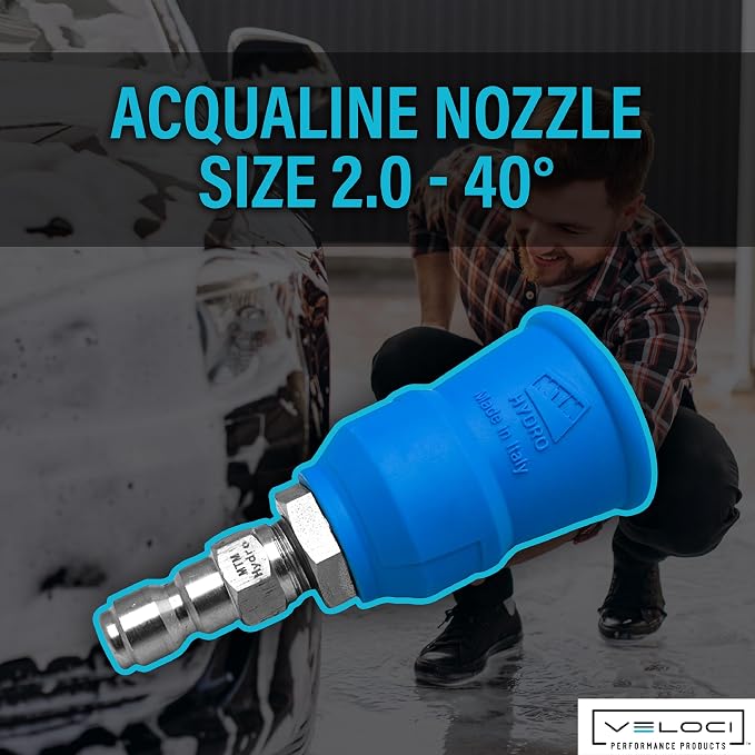 MTM Hydro Acqualine Pressure Washer Nozzle Guard Holder Tips Protector with 1/4” Quick Coupler Plug, 40 Degrees 2.0