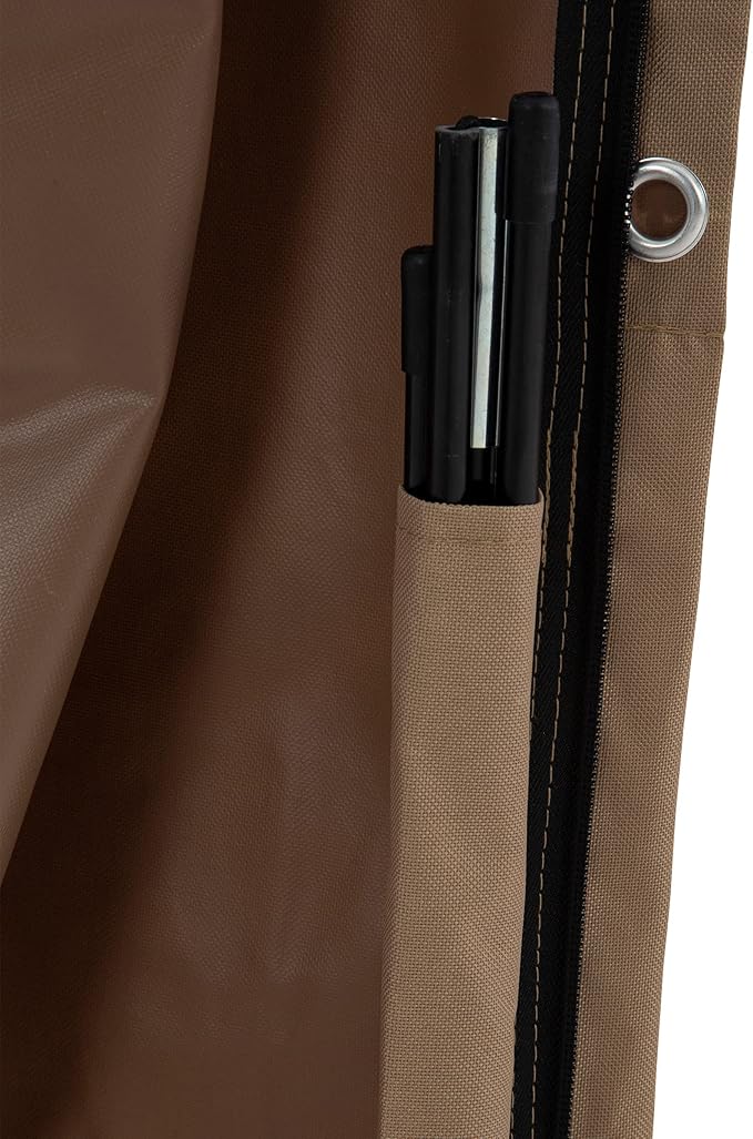 Pure Garden Offset Outdoor Umbrella Cover - Heavy-Duty Waterproof Protection for Banana Frame Umbrellas Up to 11.5 Ft Round or 7.5 Ft Square (Tan)