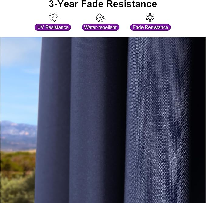 PURPLE LEAF 8' X 8' Patio Umbrella with Base for Pool 7' High Offset Outdoor Cantilever Umbrella Swimming Pool Umbrella with 360°Rotation for Poolside Navy Blue