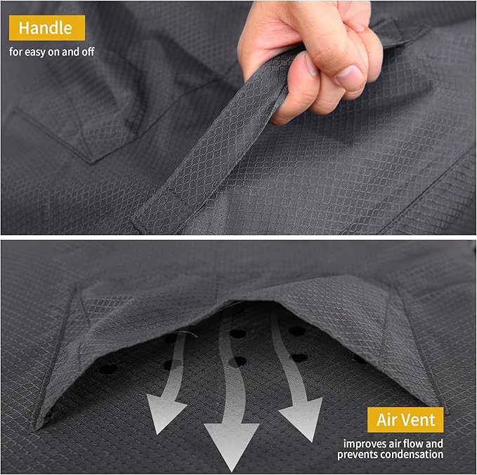 Patio Furniture Cover,Waterproof for Outdoor Dining Table and Chair Cover, Furniture Sofa Set Covers, patio table cover, 86"W x 44"D x 27.5"H Black