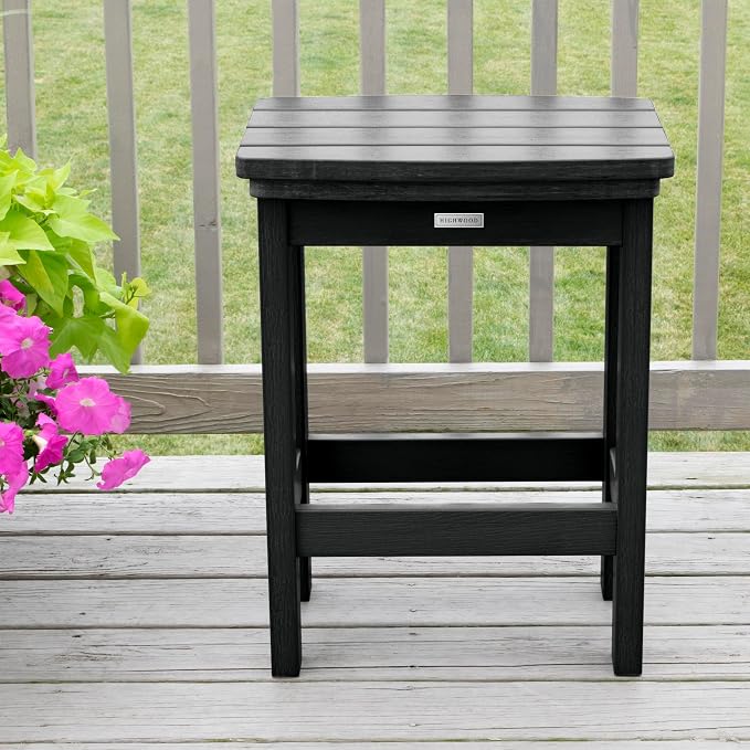 Highwood Lehigh 6pc Counter Height Balcony Dining Set, Black