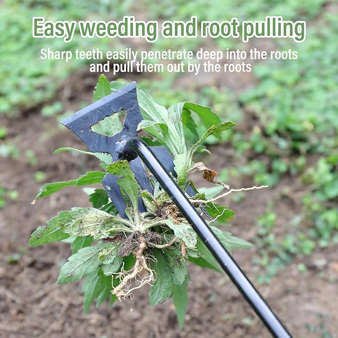 Weed Remover Tool,New Durable Garden Weeding Tools,Portable Garden Weeder Tool for Vegetable Gardening Backyard Farm Planting & Weeding (Black Handle)