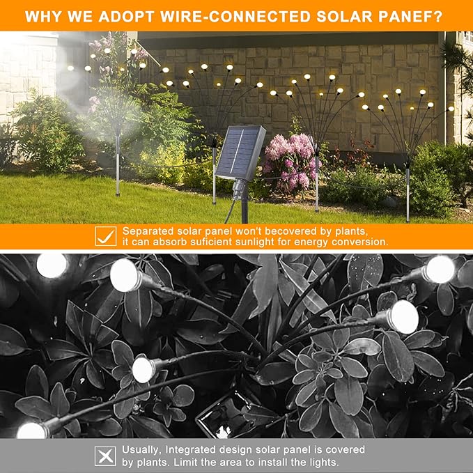 Solar Garden Lights, 5 Pack 40 LED Outdoor Waterproof Decorative Lights for Gift, Yard Patio Pathway Decoration