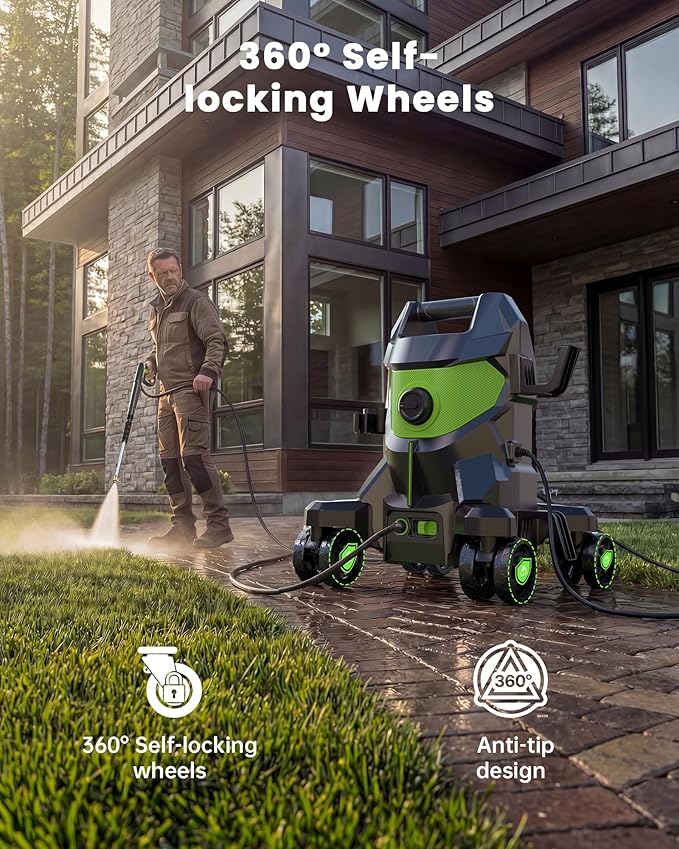 Pressure Washer, Power Washers 5000PSI, 3.0GPM with 4 Quick Connect Nozzles, High Pressure Cleaner with Foam Cannon for Car,Driveway, Patio, Fence