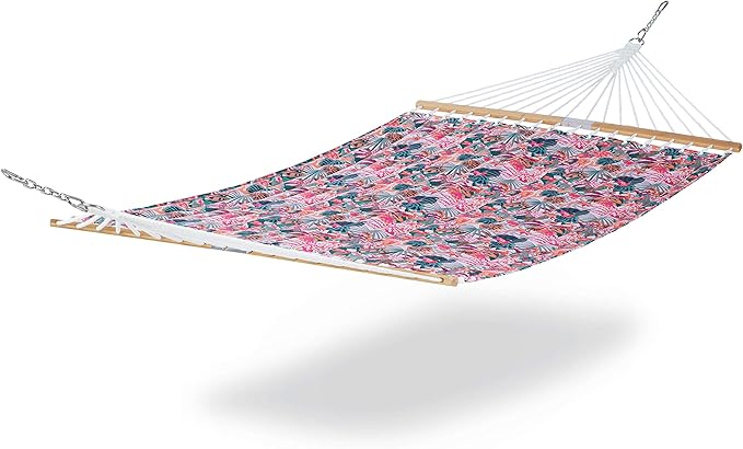 Classic Accessories for Vera Bradley Water-Resistant Quilted Hammock, 78 x 51 Inch, Rain Forest Canopy Coral