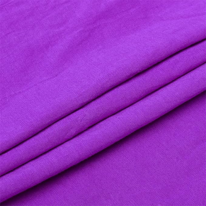 Elastic Therapy Swing Indoor Outdoor Hammock Style Sensory Hanging Chair with Carabiner Ropes 80kg Capacity (Purple)