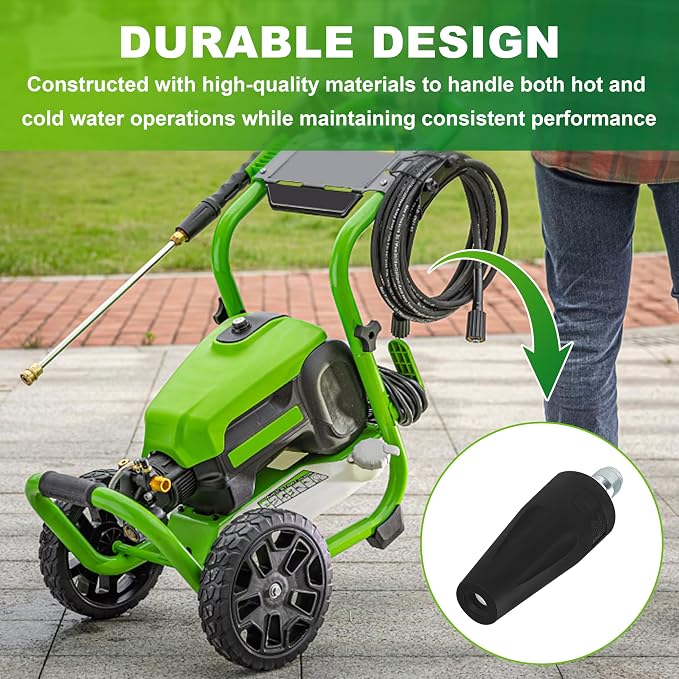 2000 PSI Universal Turbo Nozzle for Greenworks Pressure Washer Attachment 5201402, 1/4-Inch Quick Connect