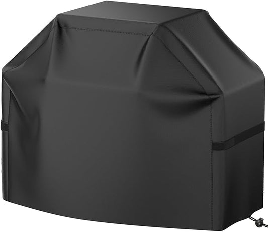 Grill Cover, 44 inch Small Gas Grill Cover for Outdoor Grill, Waterproof, Weather Resistant, UV & Fade Resistant, BBQ Grill Cover with Hook and Loop Straps, Black