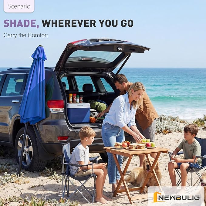 NEWBULIG Patio Umbrella, Outdoor Table Umbrellas with Push Button Tilt and Crank, Sturdy Ribs, Waterproof, UV Protection and Fade Resistant, for Pool, Garden, Market, Backyard