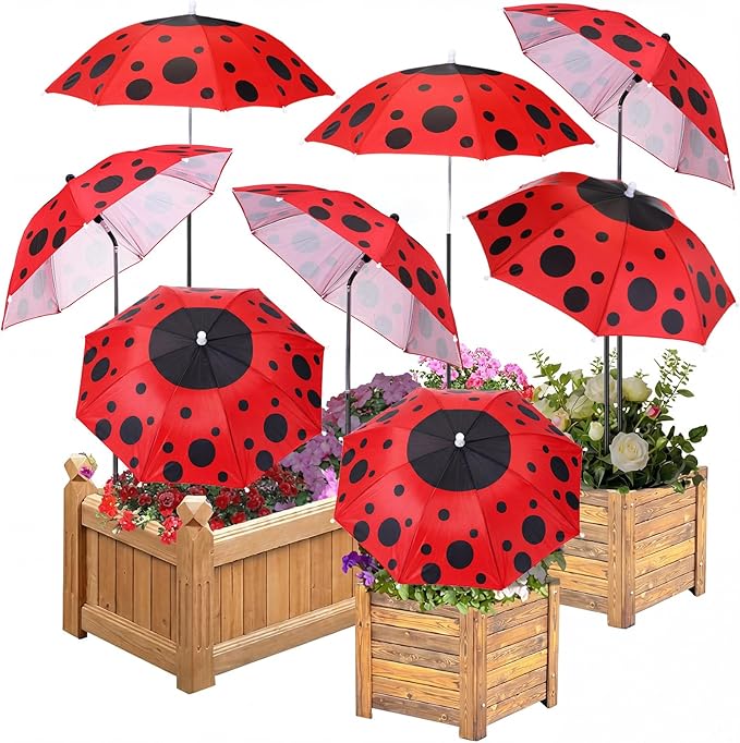 Plant Umbrellas for Outdoor Plants, Large Garden Plant Umbrella Shade Upgraded Adjustable Angle Height for Potted Plants Garden Beds