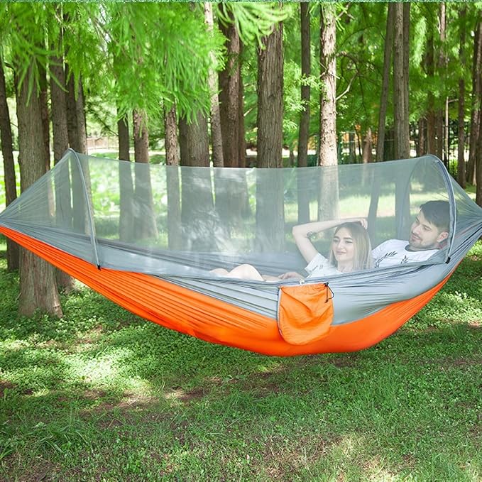 Portable Hammock, Mosquito Net for Hammockbuilt Net High Load Bearing, Perfect for Backpacking Hiking(Green,260 * 140cm)