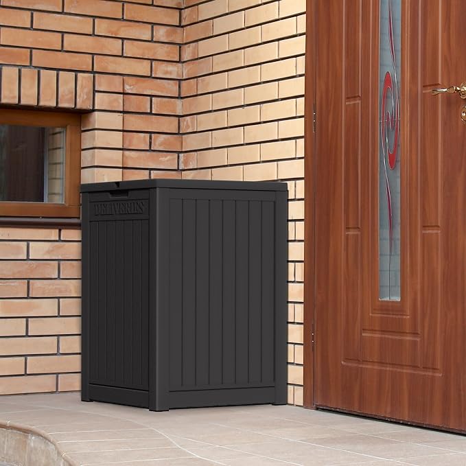 Large Package Delivery Boxes for Outside Waterproof Parcel Drop Storage Box UV Resistant Resin Lockable Secure for Outdoor Porch Patio (Beige)
